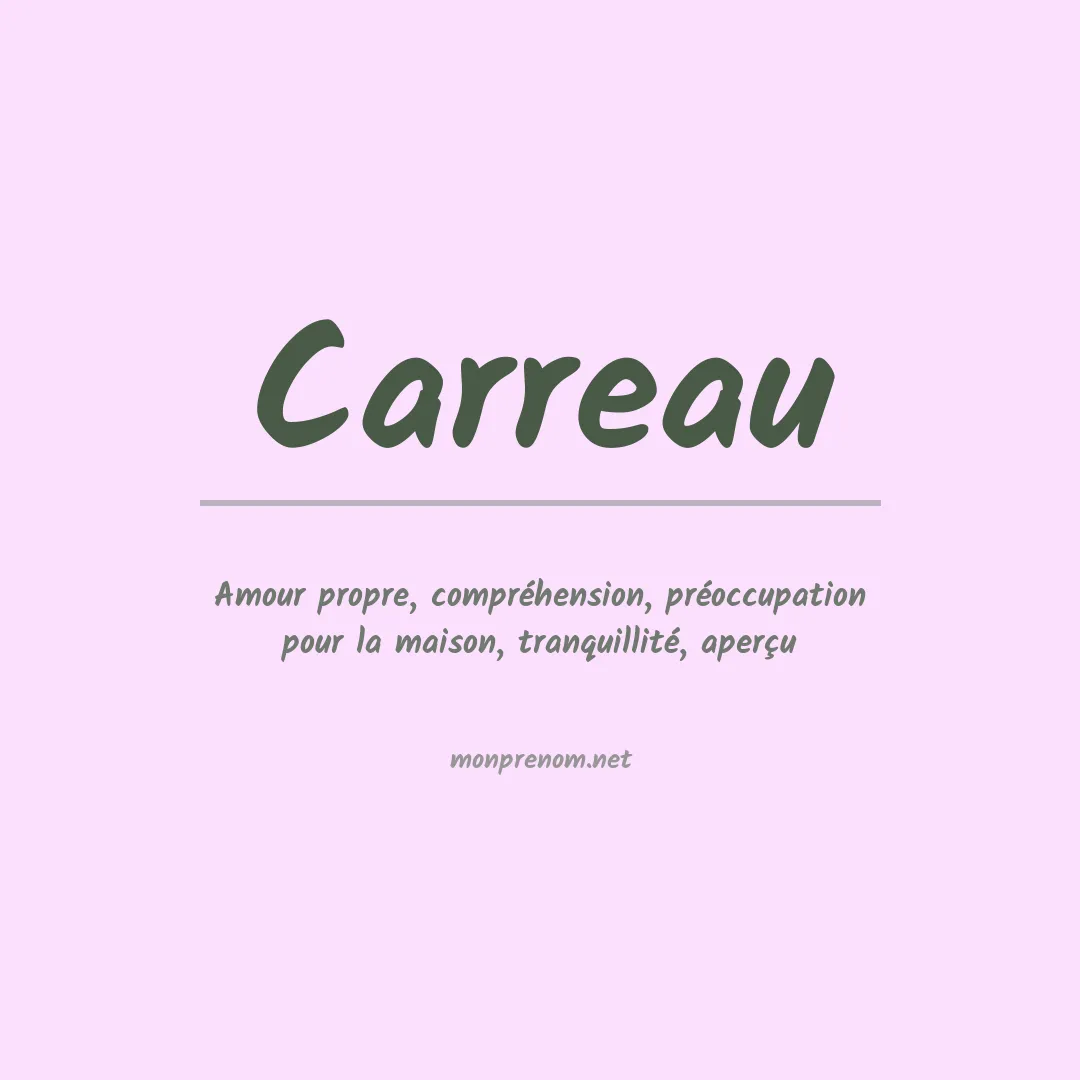 Prénom Carreau
