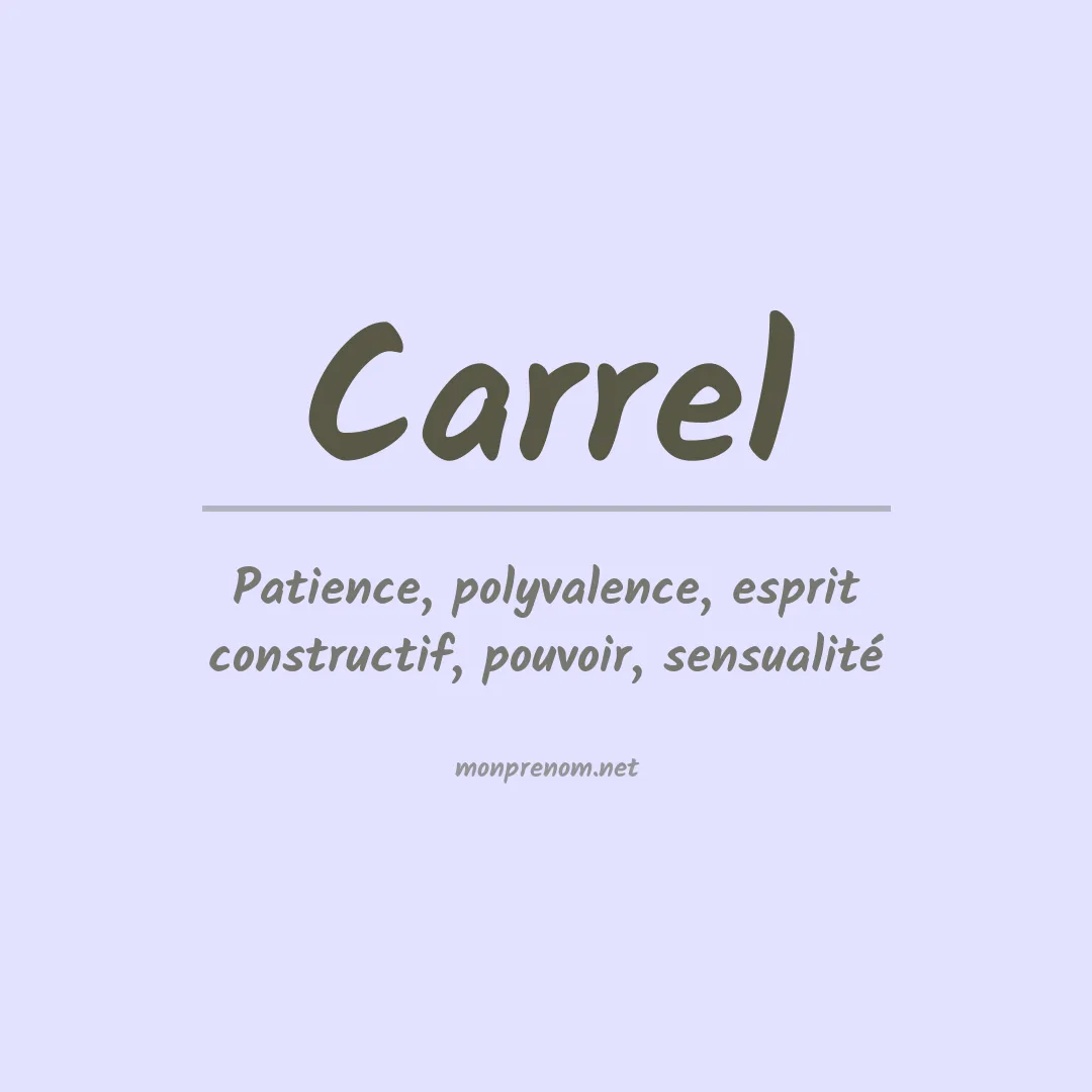 Prénom Carrel