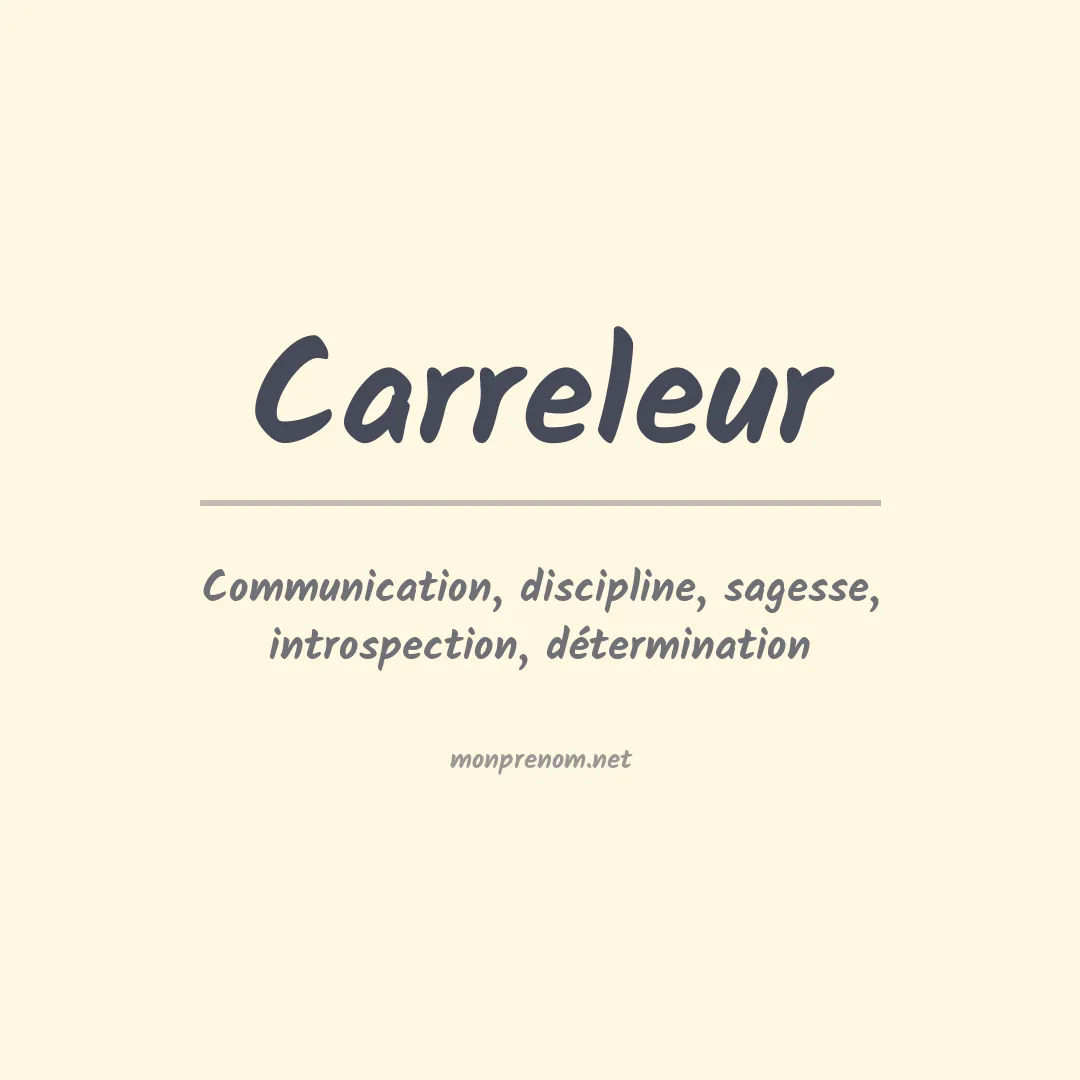 Signification du prénom Carreleur