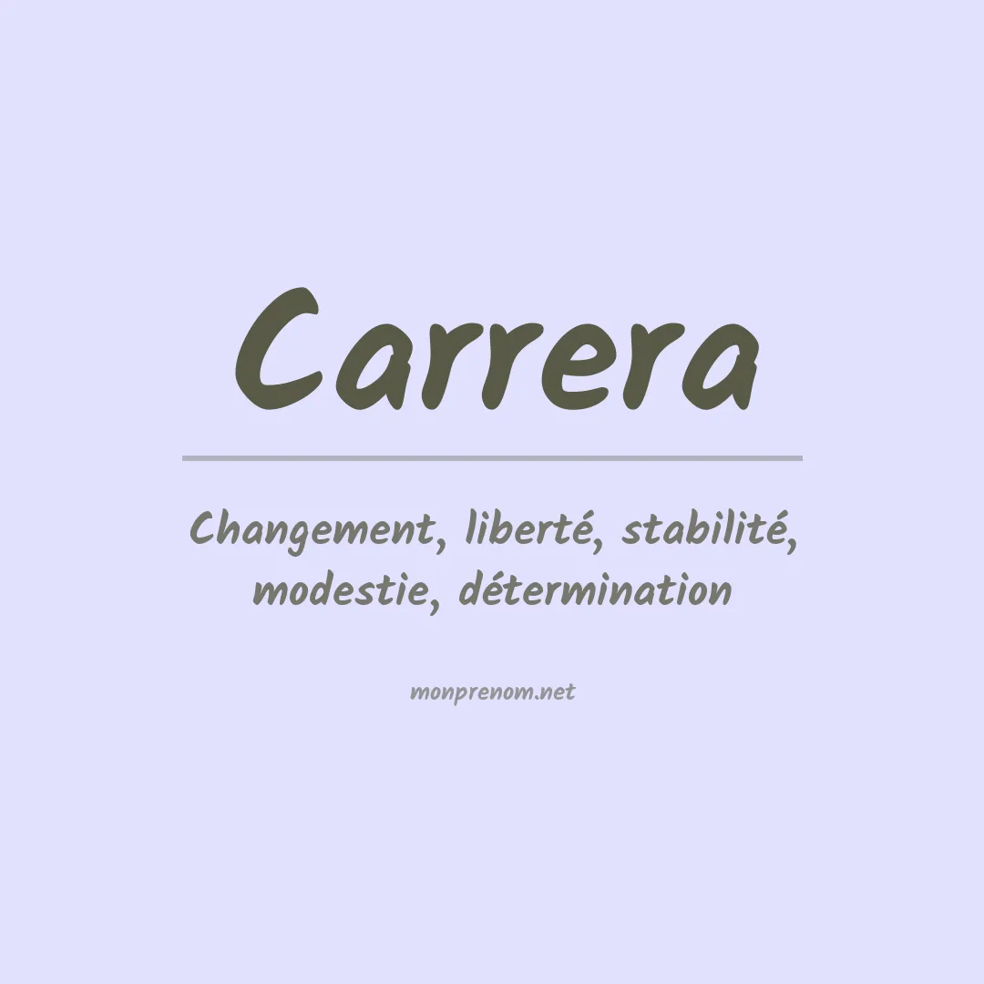 Prénom Carrera