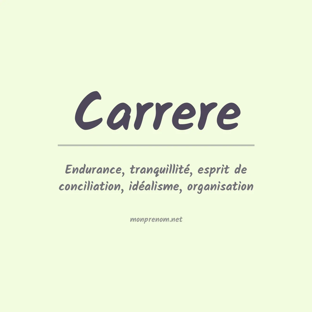 Prénom Carrere