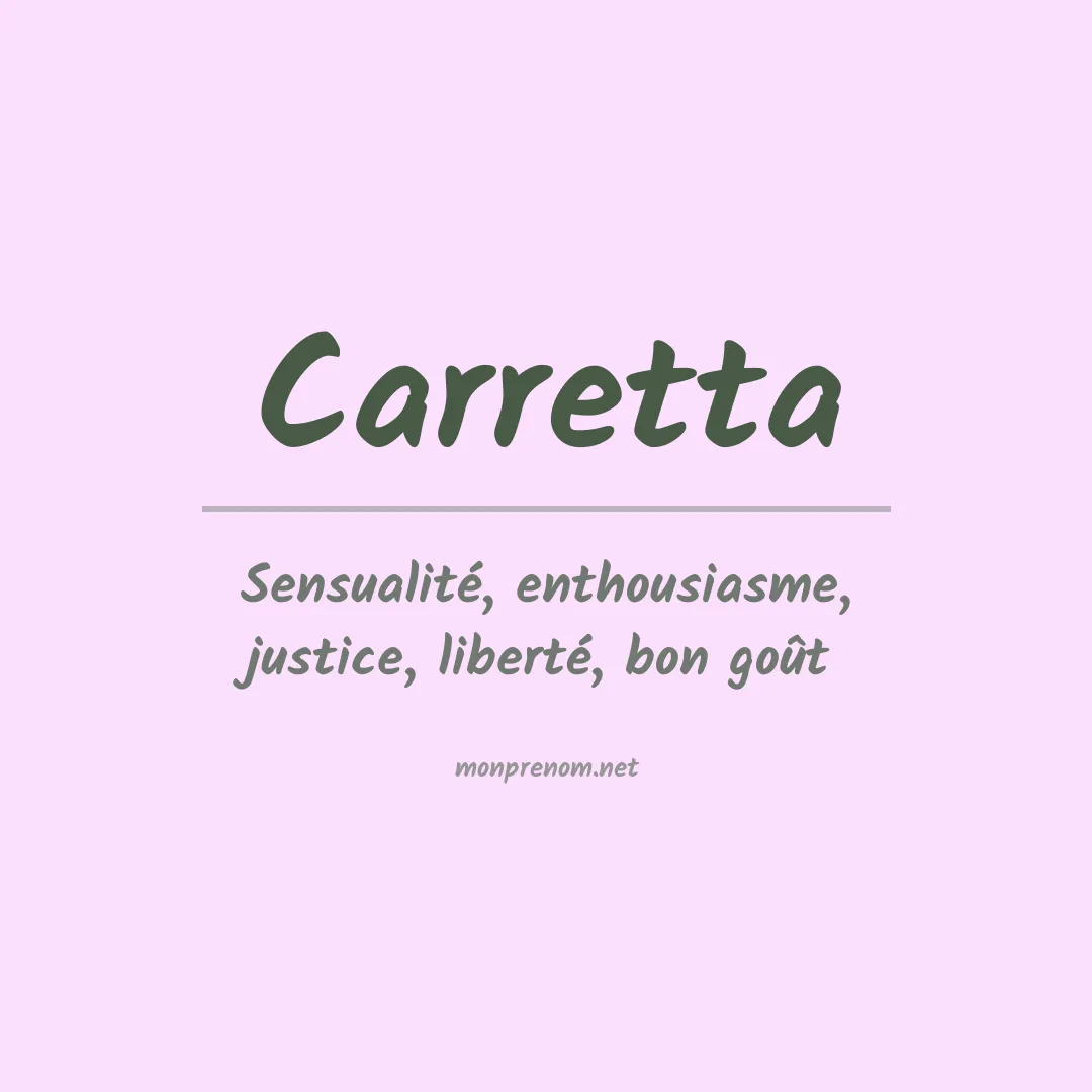 Prénom Carretta