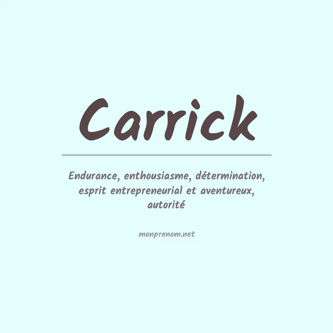 Prénom Carrick