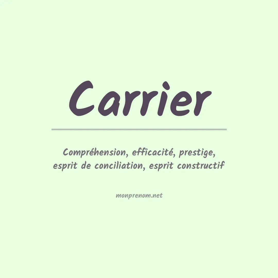 Prénom Carrier