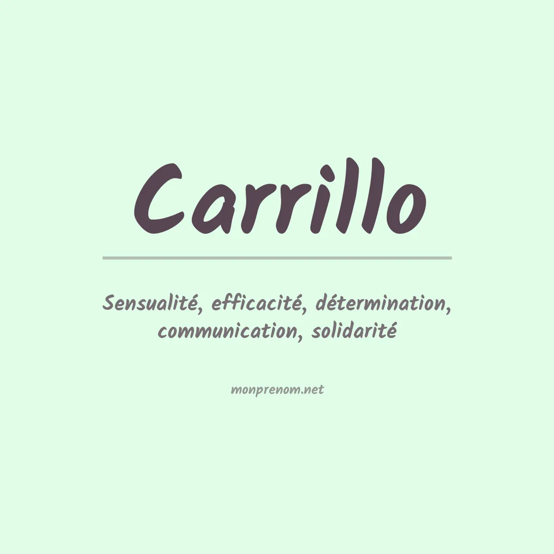 Prénom Carrillo