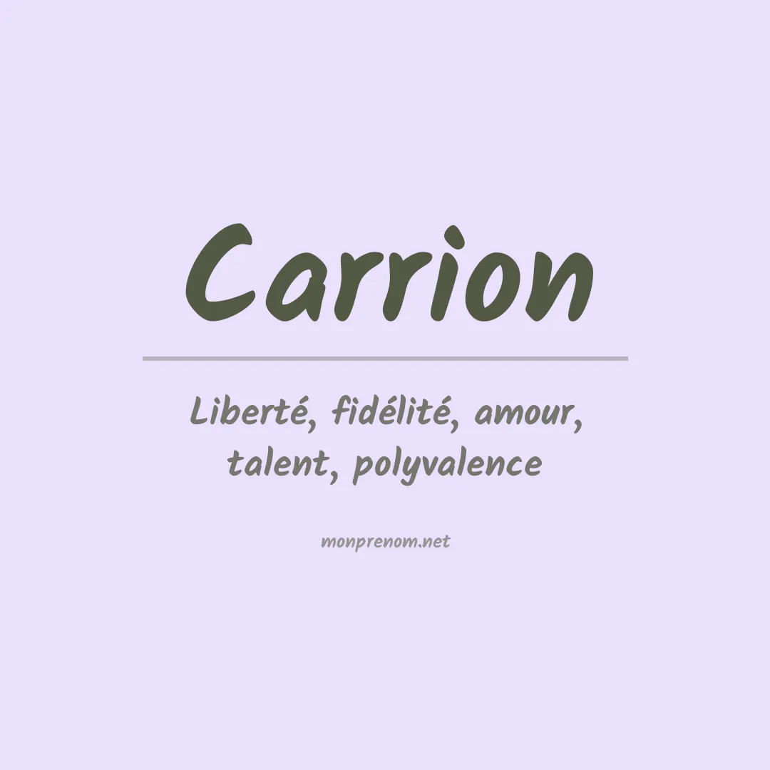 Prénom Carrion
