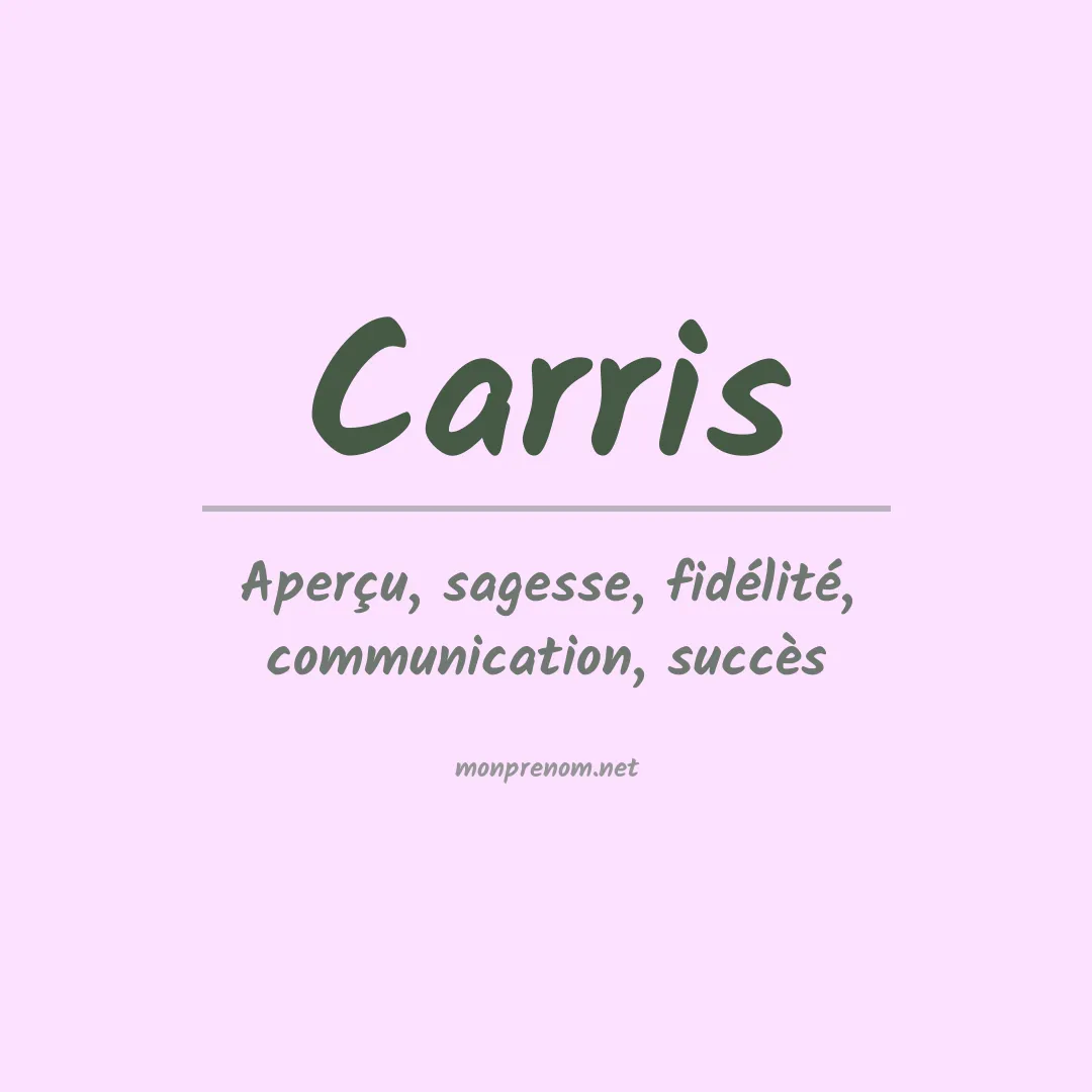 Prénom Carris