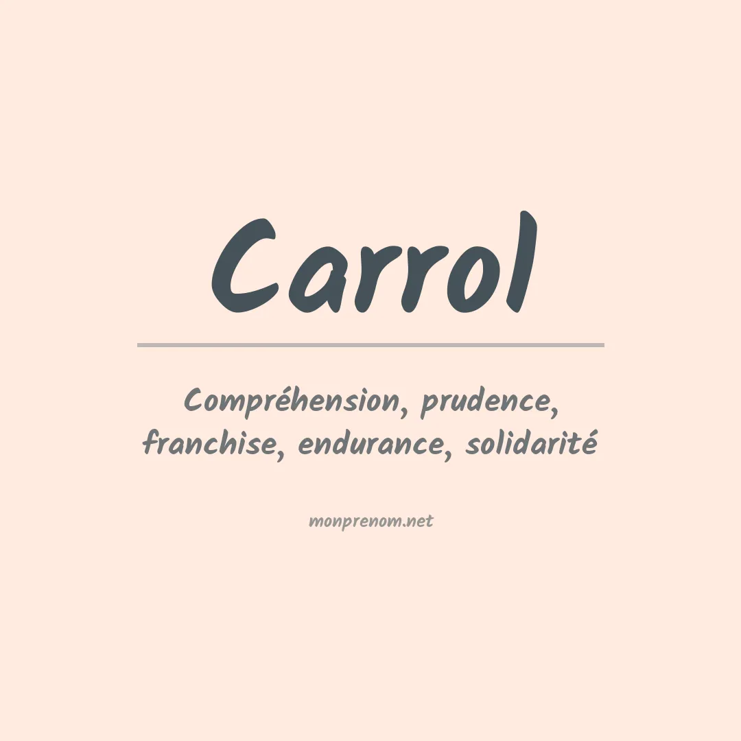 Prénom Carrol