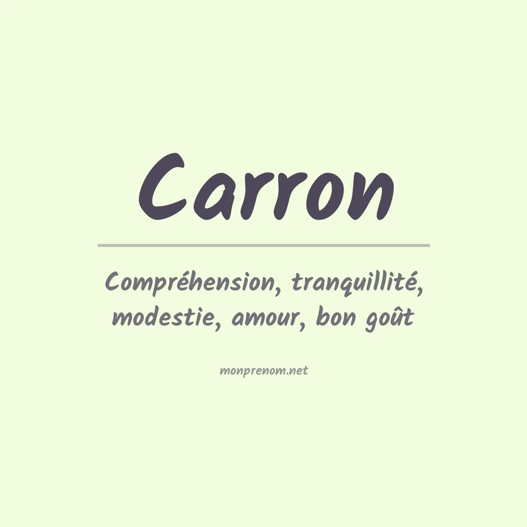 Prénom Carron