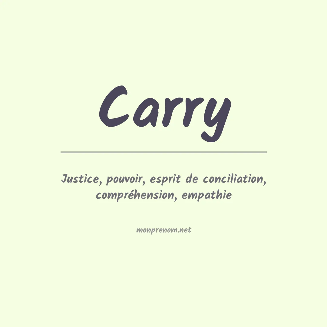 Prénom Carry
