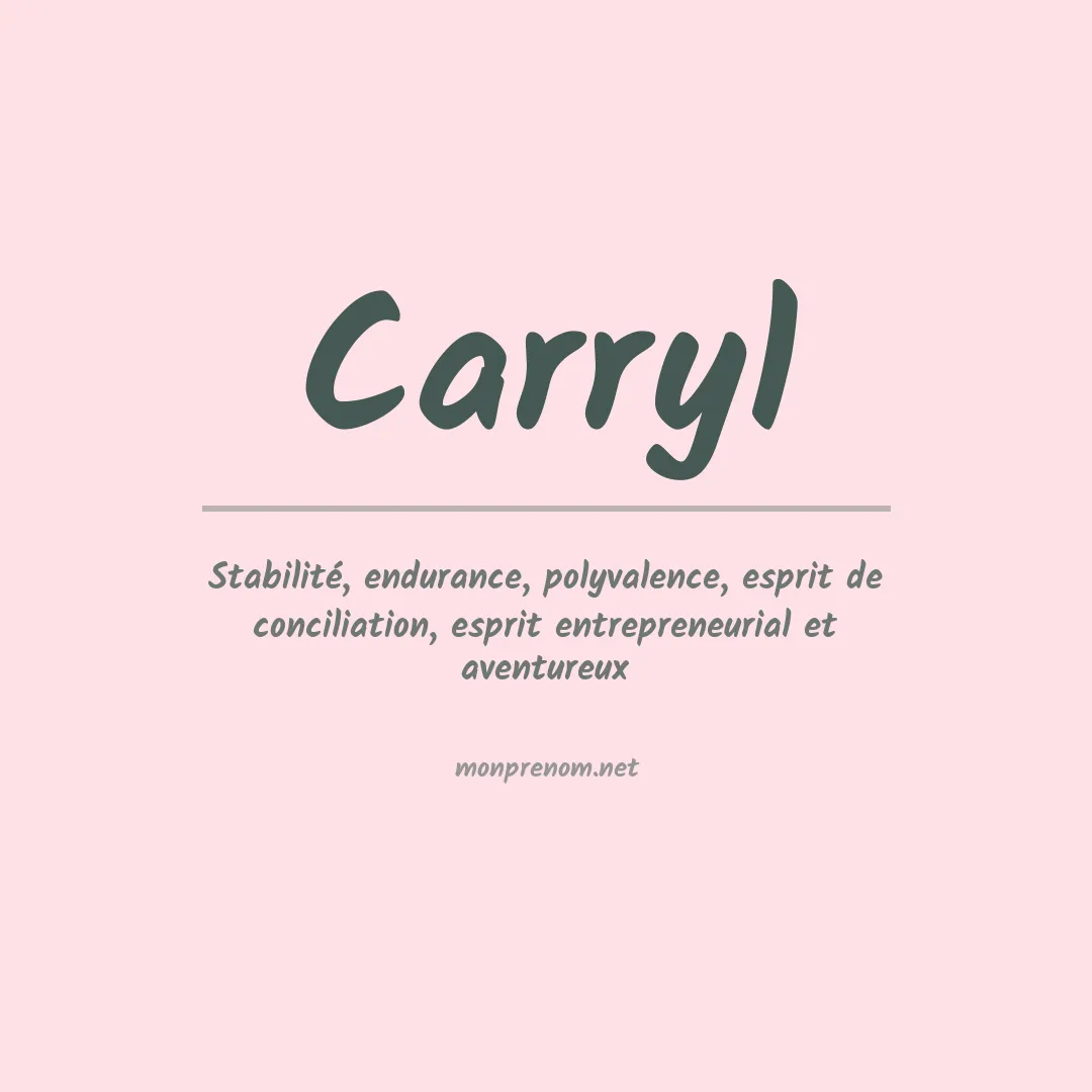 Signification du prénom Carryl