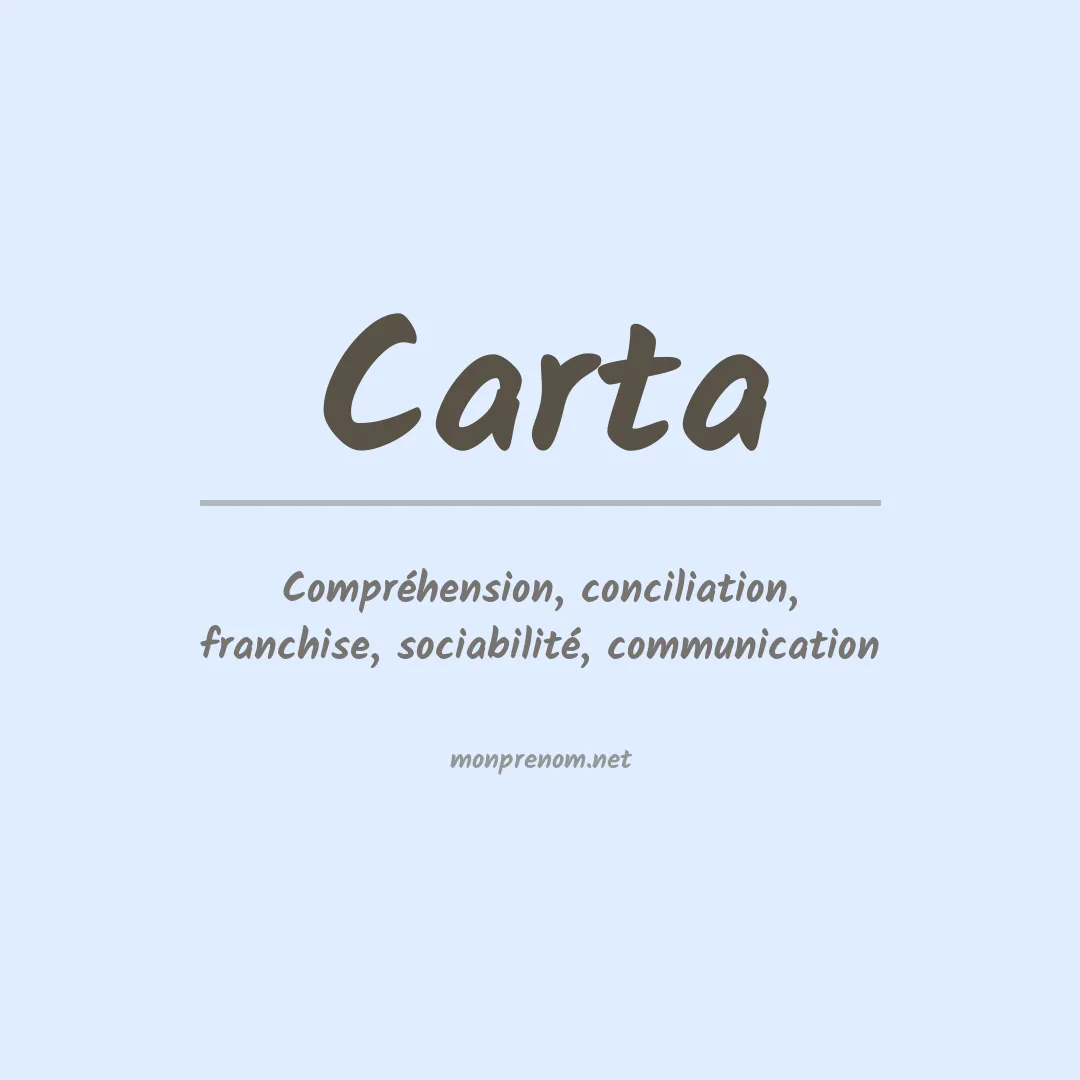 Prénom Carta