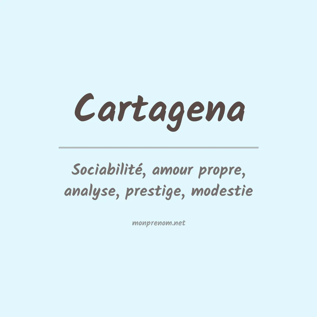 Signification du prénom Cartagena