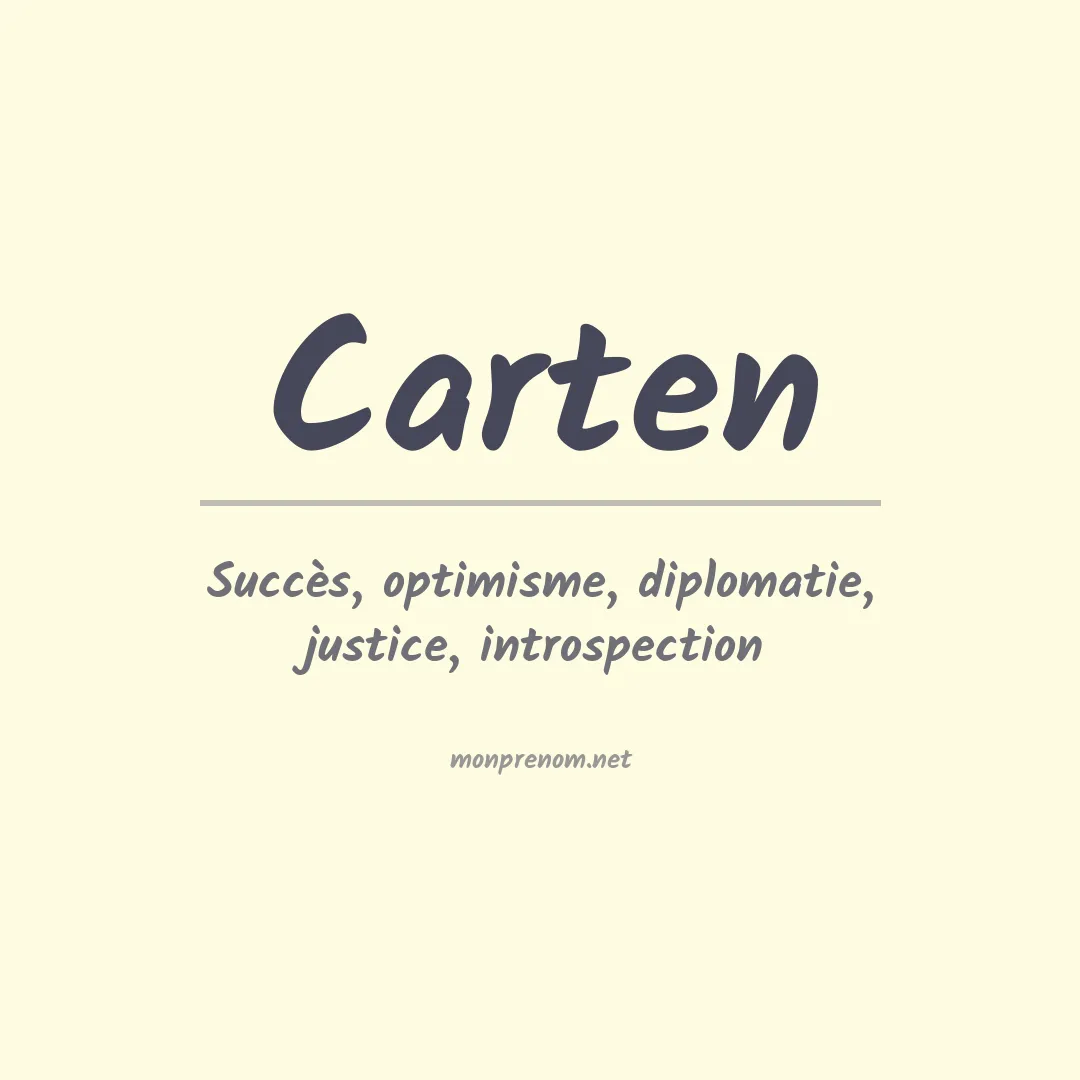 Prénom Carten