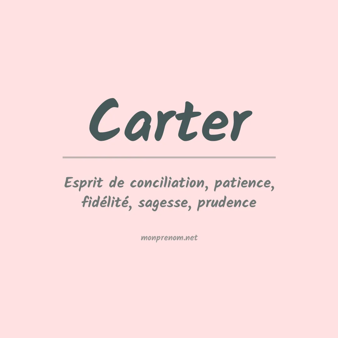 Prénom Carter