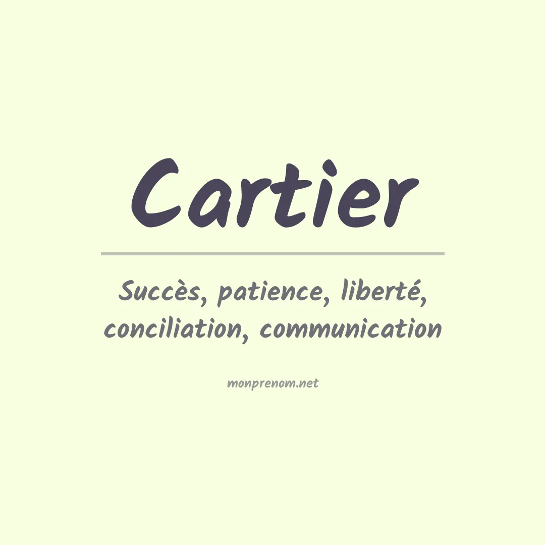 Prénom Cartier