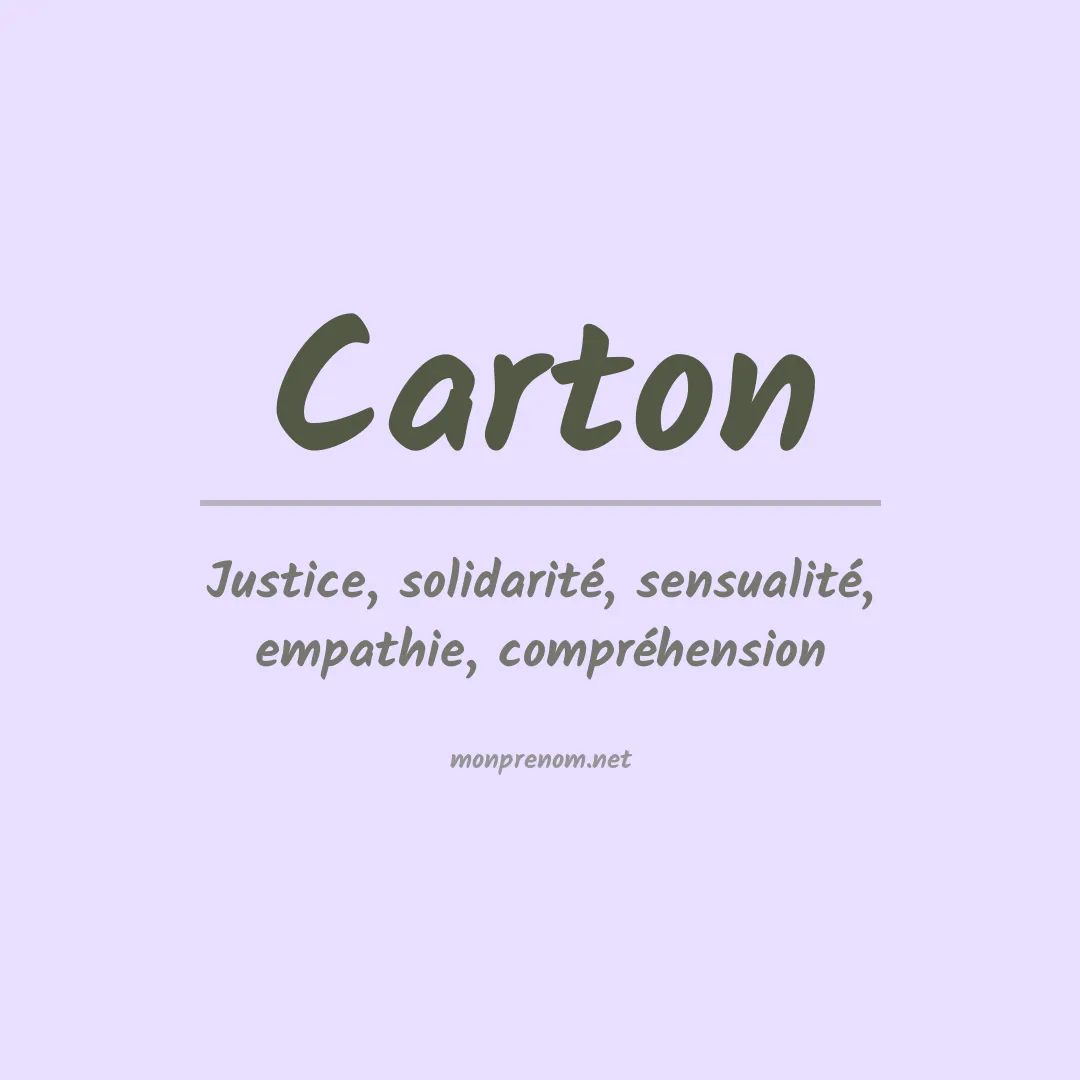 Prénom Carton