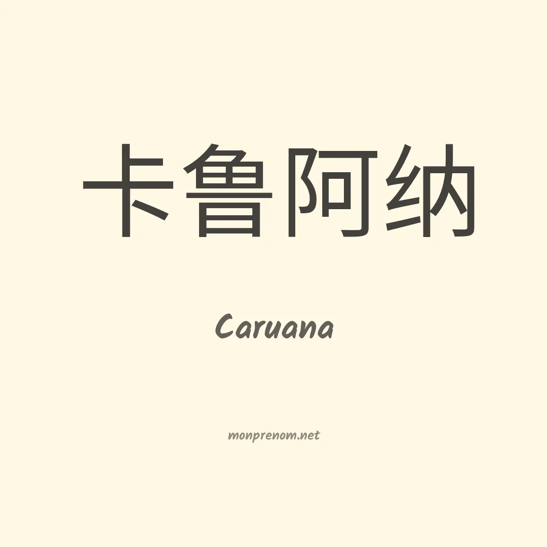 Caruana en chinois