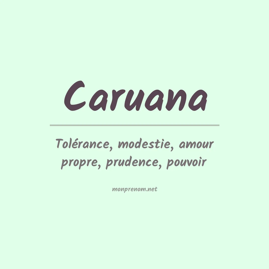 Signification du prénom Caruana