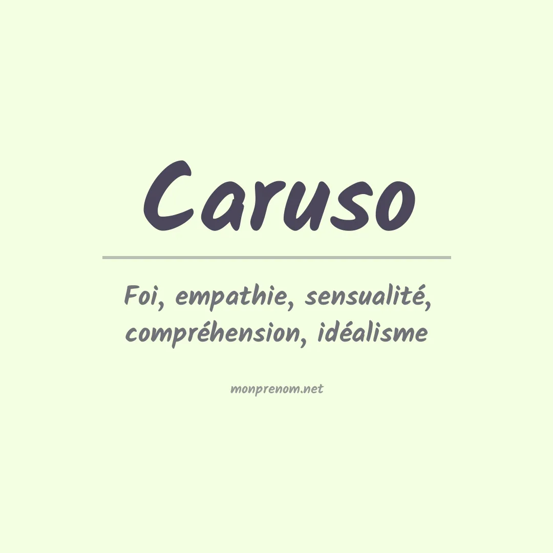 Prénom Caruso