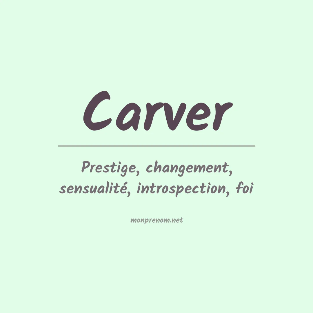 Prénom Carver