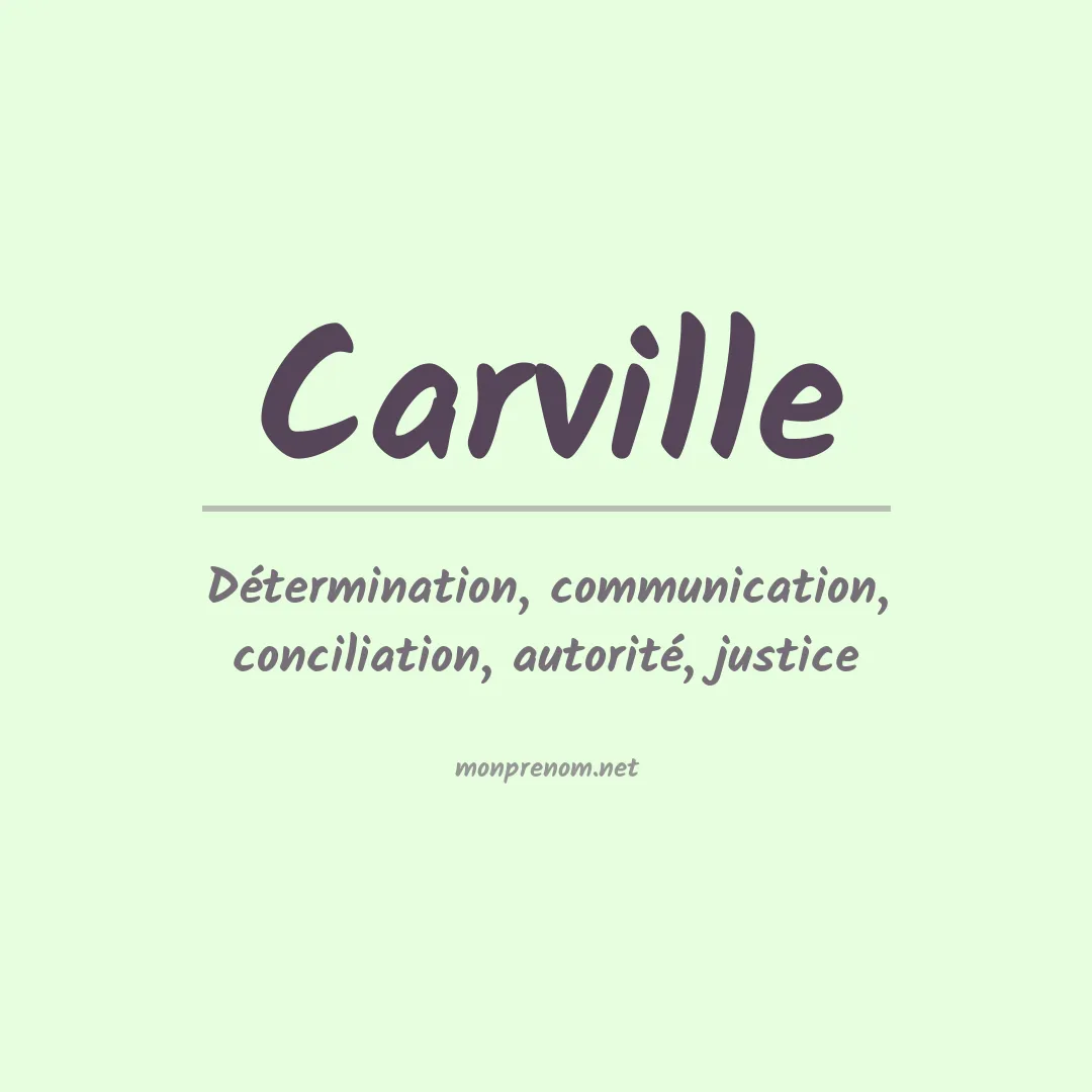 Prénom Carville
