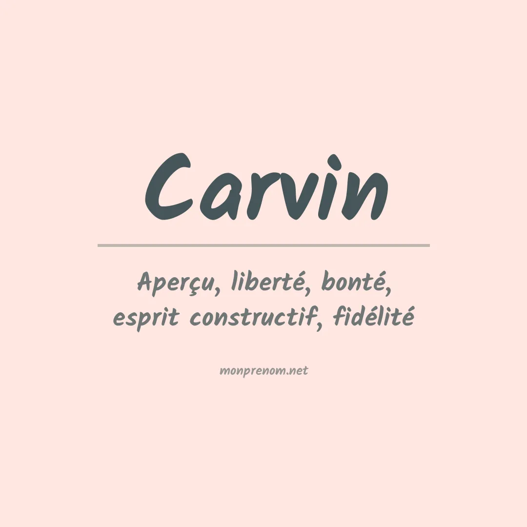 Prénom Carvin
