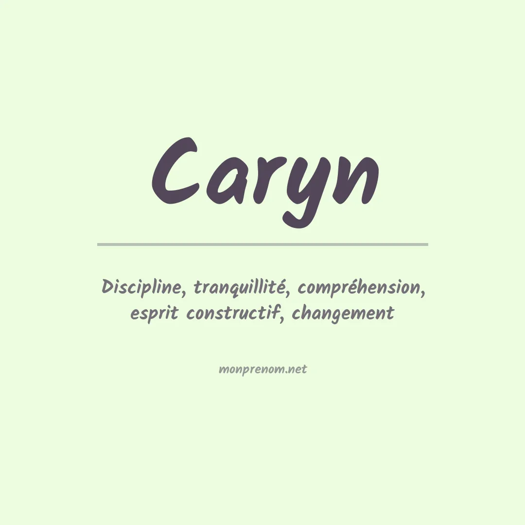 Prénom Caryn