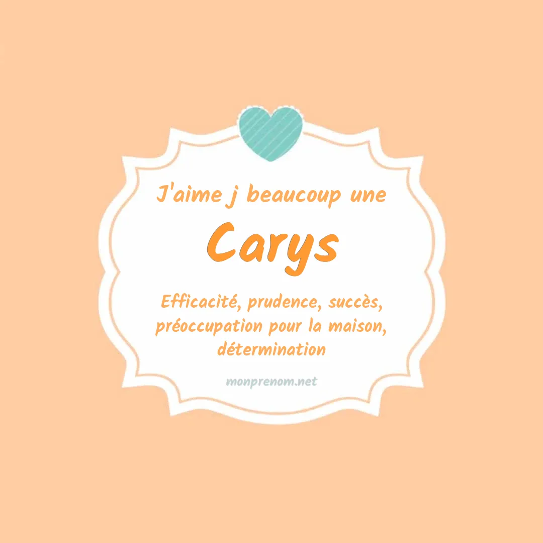 J'aime beaucoup Carys