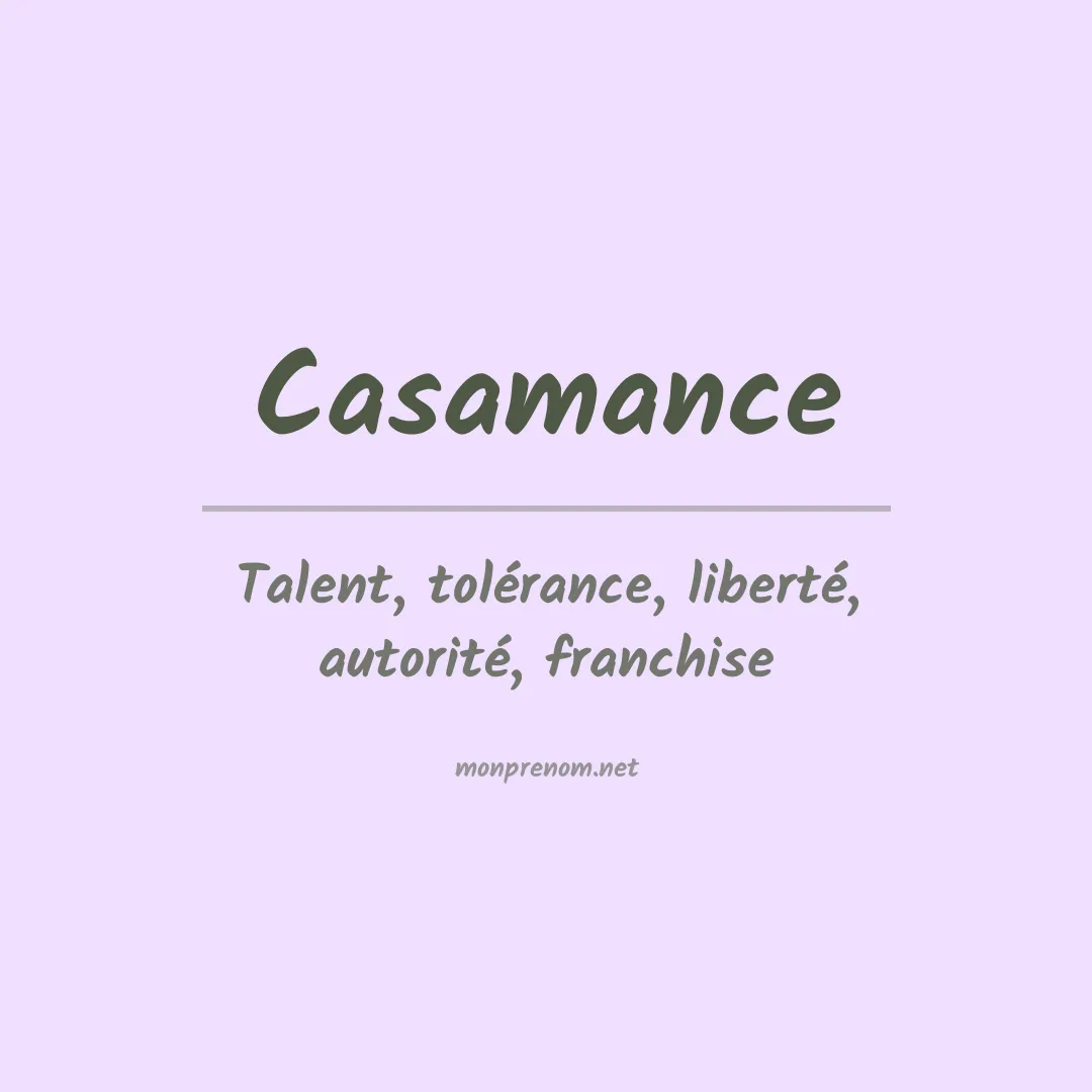 Signification du prénom Casamance