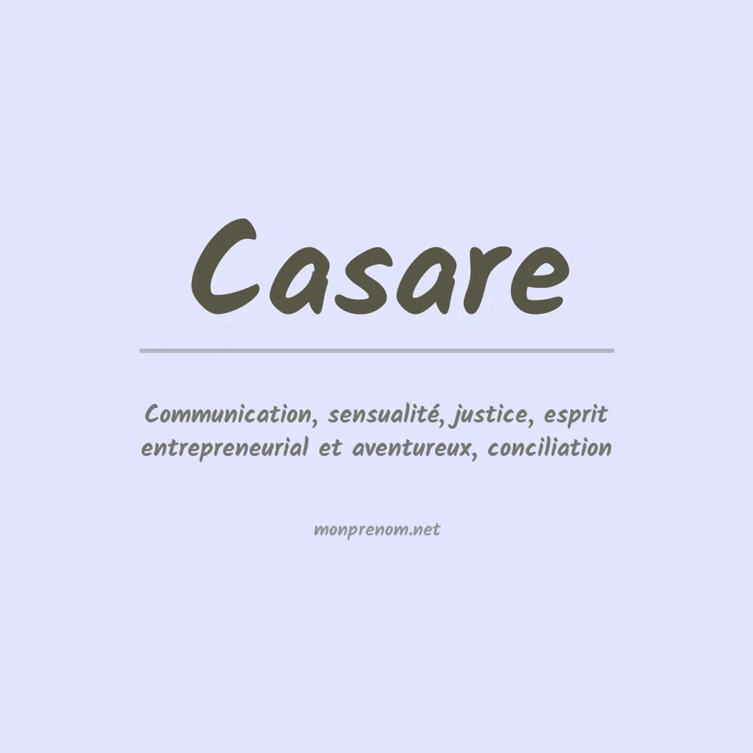 Signification du prénom Casare