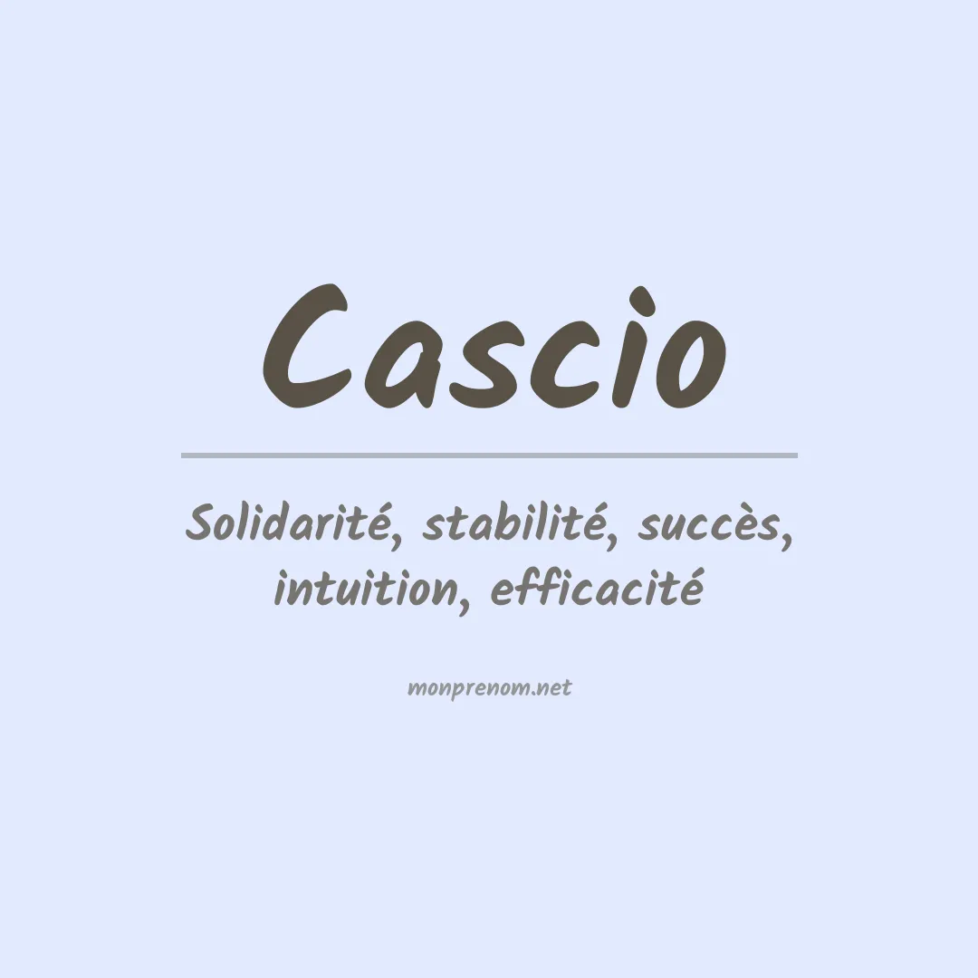 Prénom Cascio