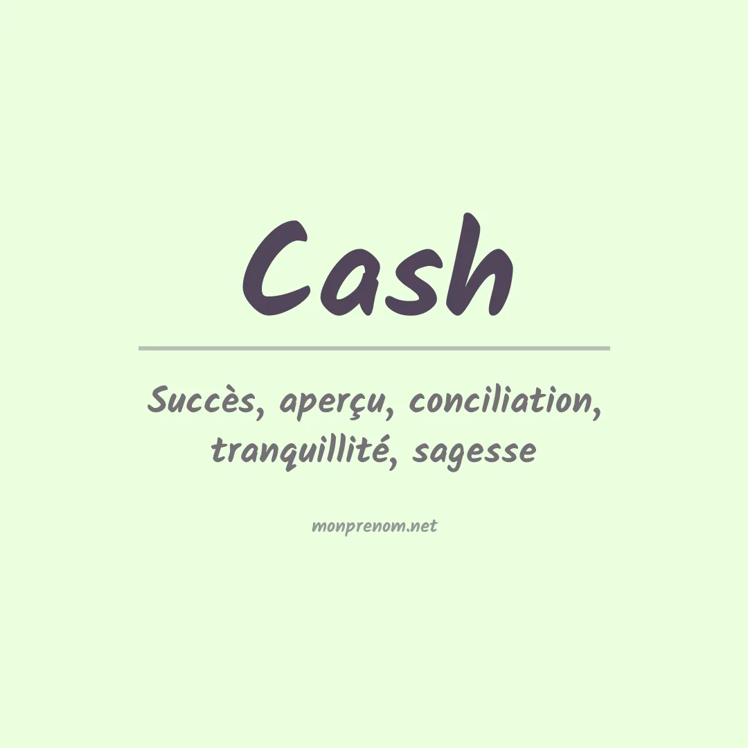 Prénom Cash