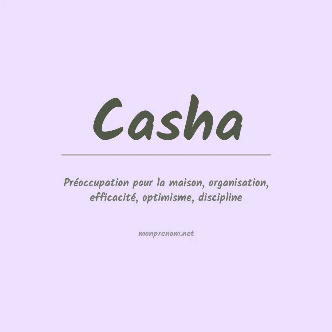 Signification du prénom Casha