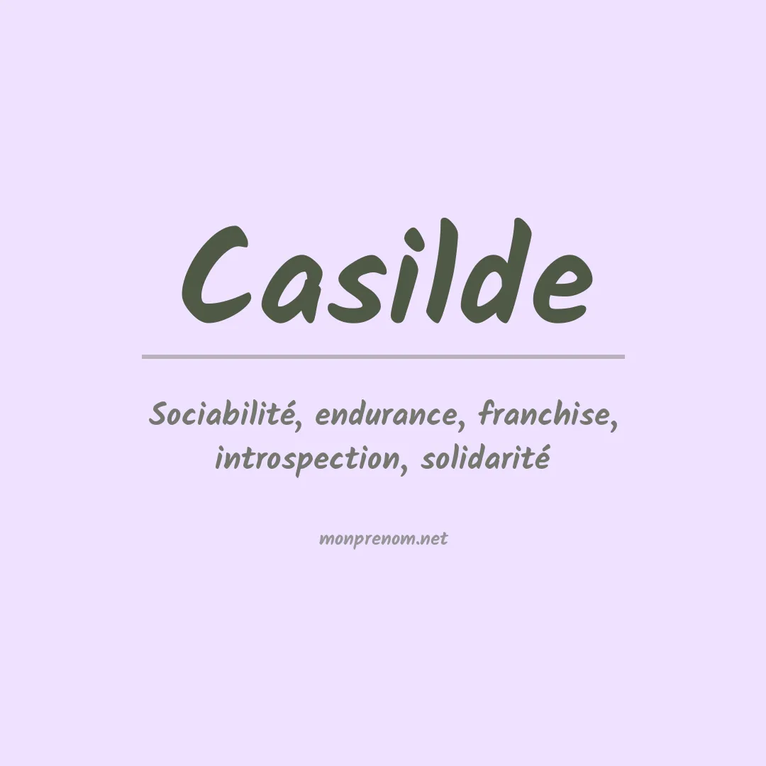 Signification du prénom Casilde