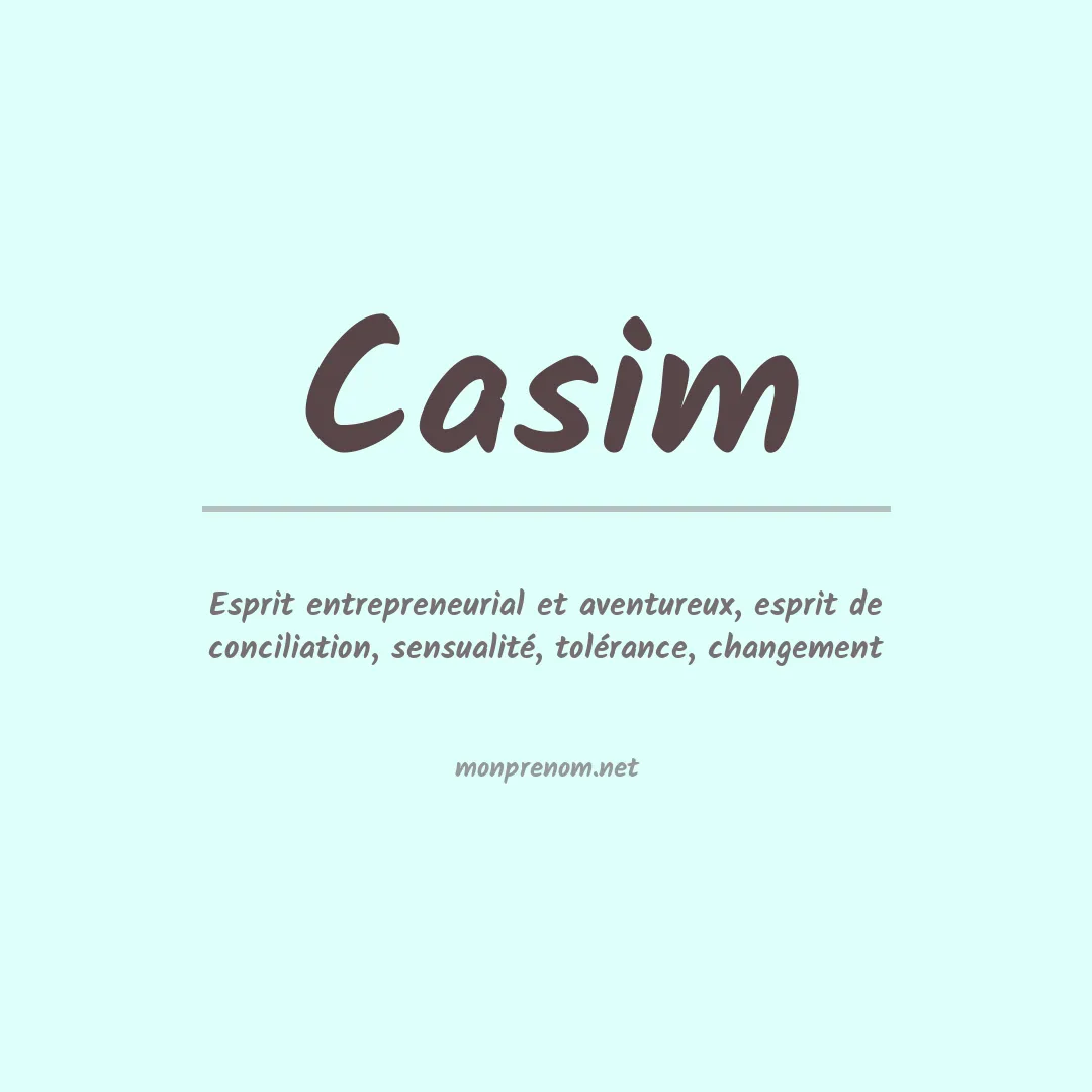 Signification du prénom Casim