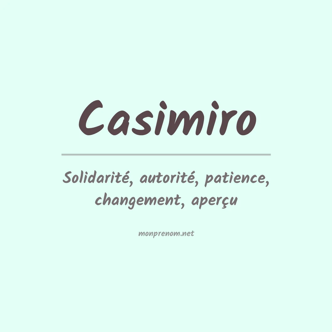 Prénom Casimiro