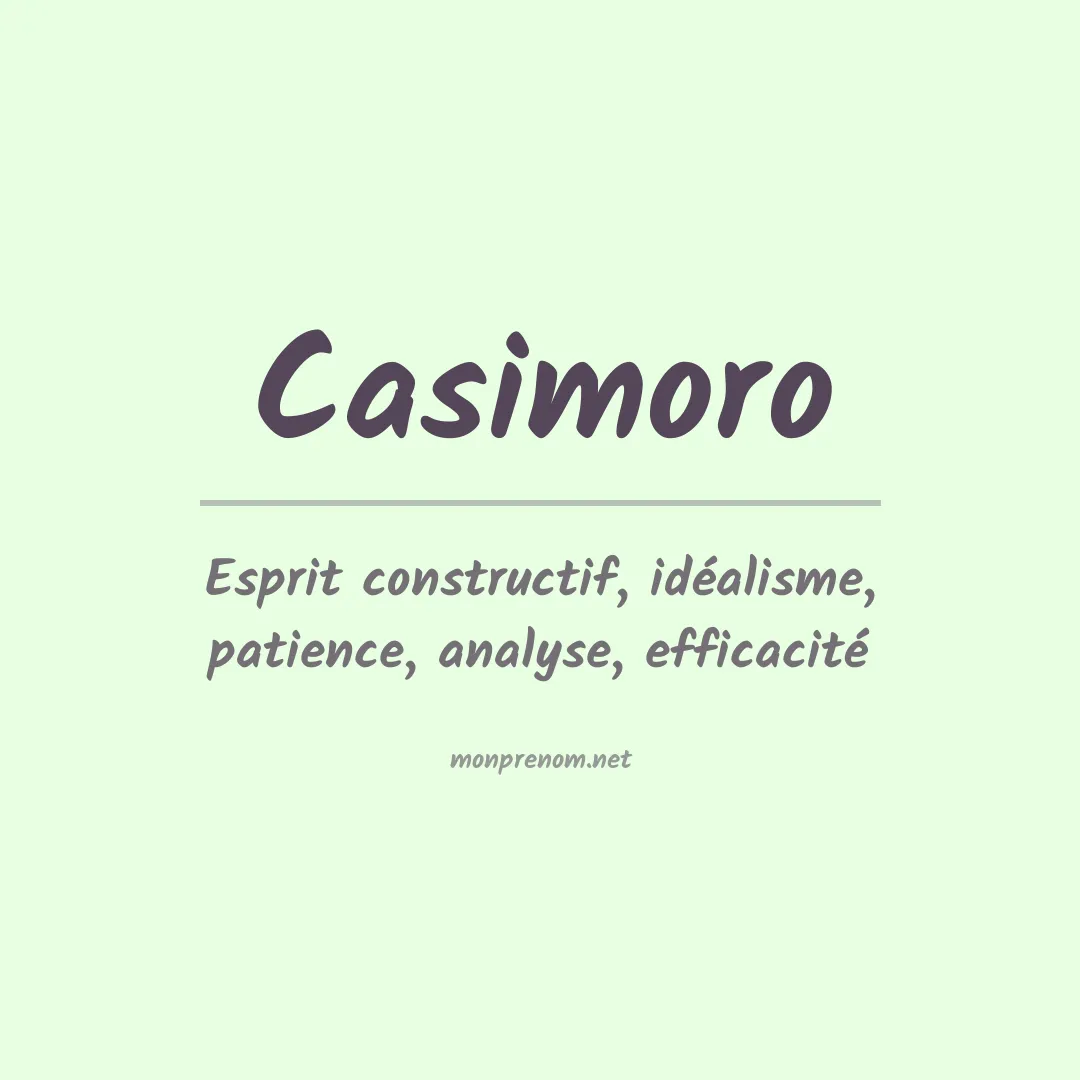 Signification du prénom Casimoro