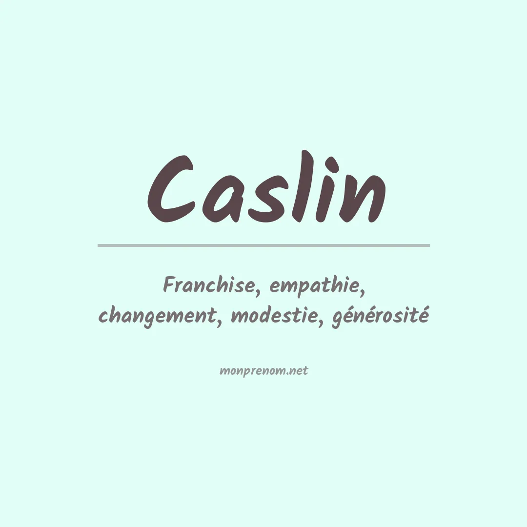 Prénom Caslin