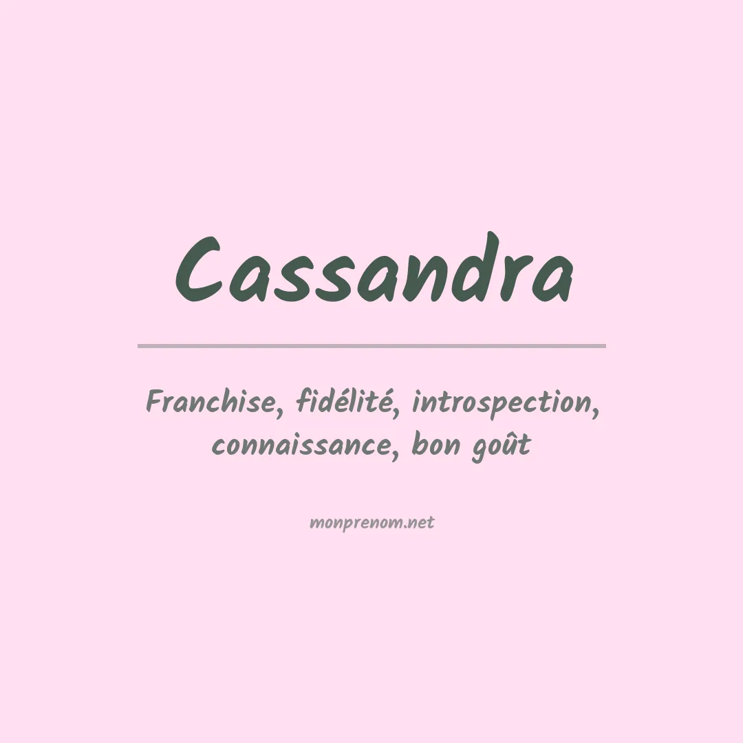 Prénom Cassandra
