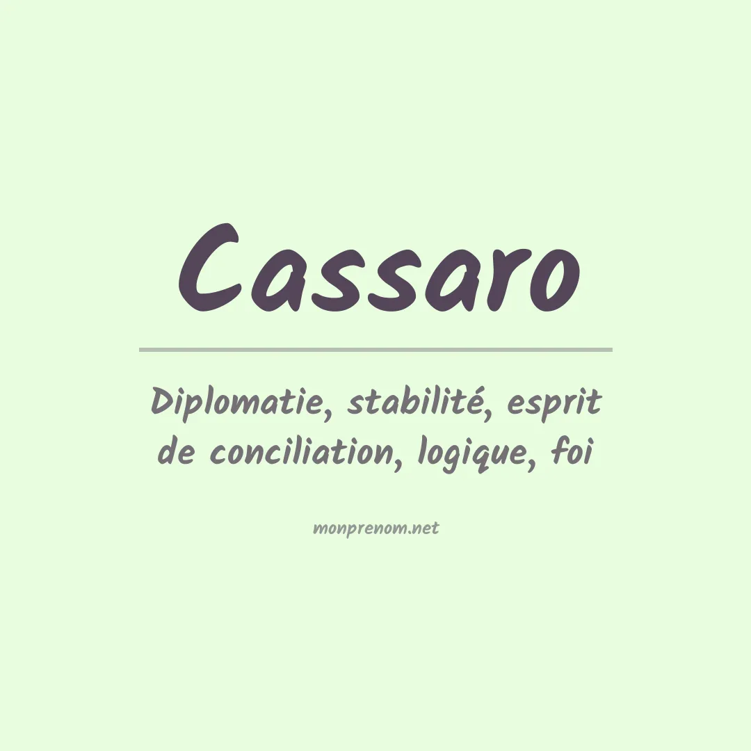 Prénom Cassaro