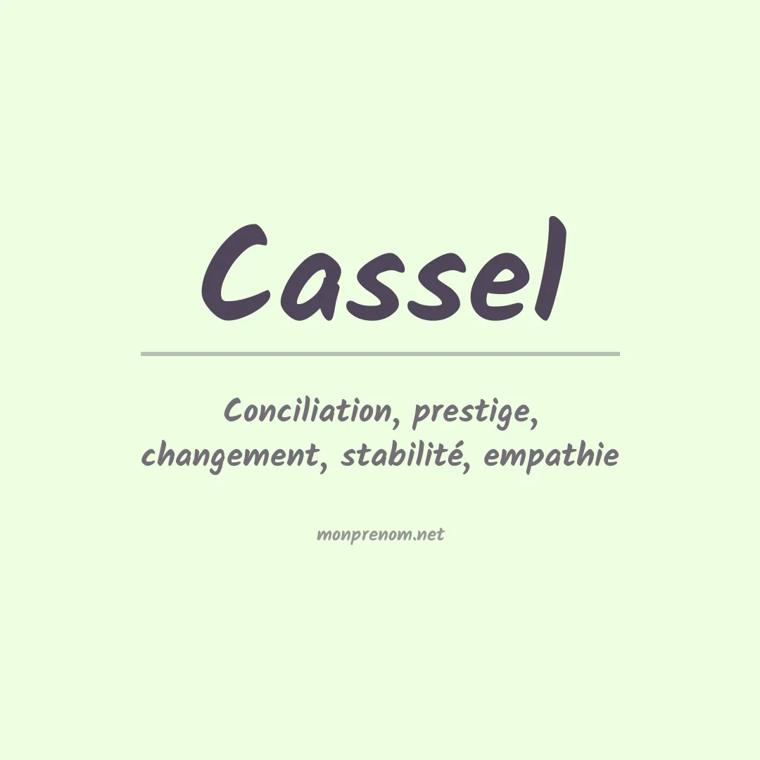 Prénom Cassel