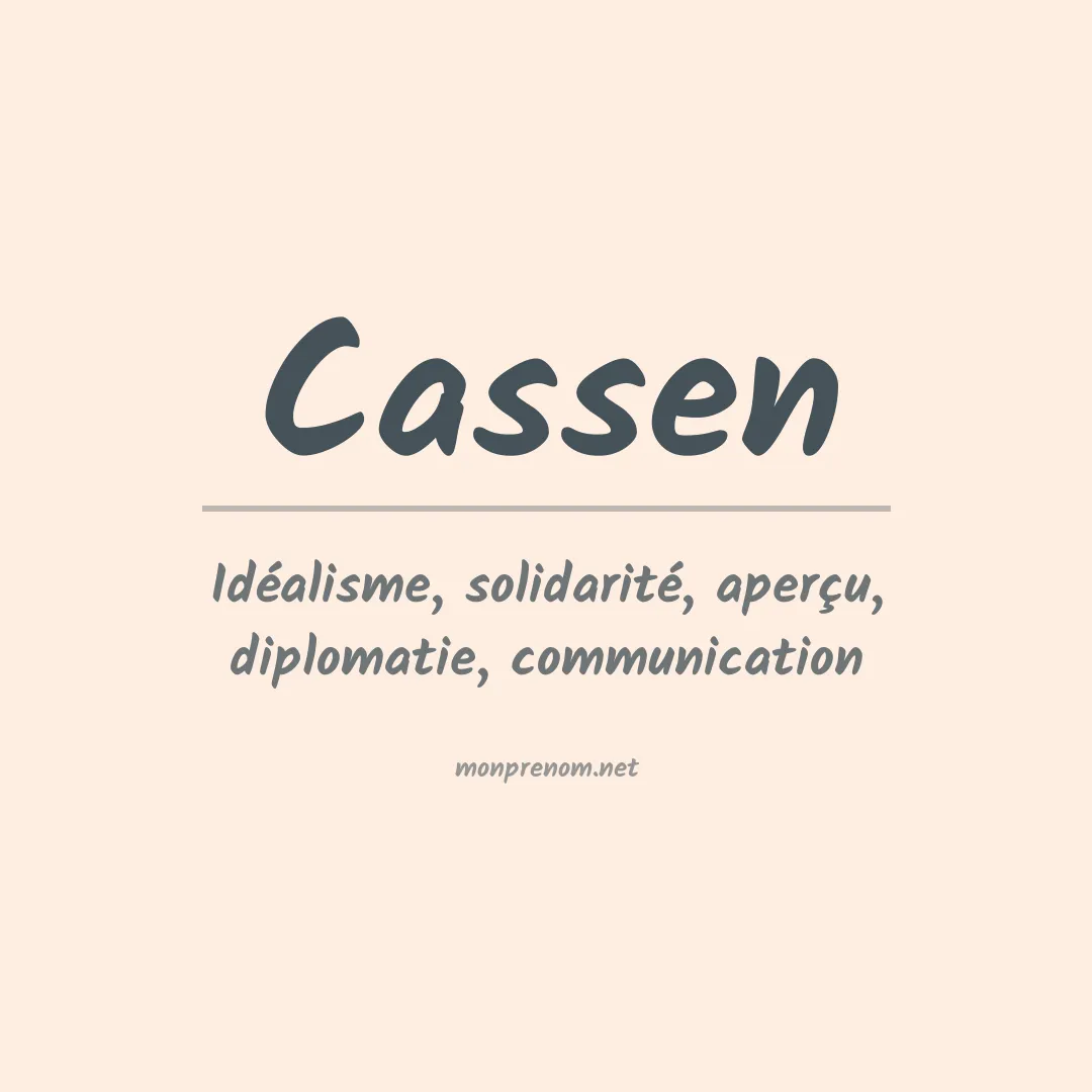 Signification du prénom Cassen