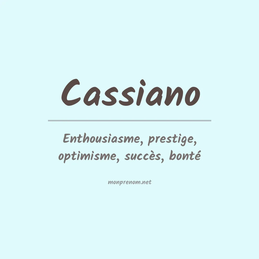 Prénom Cassiano