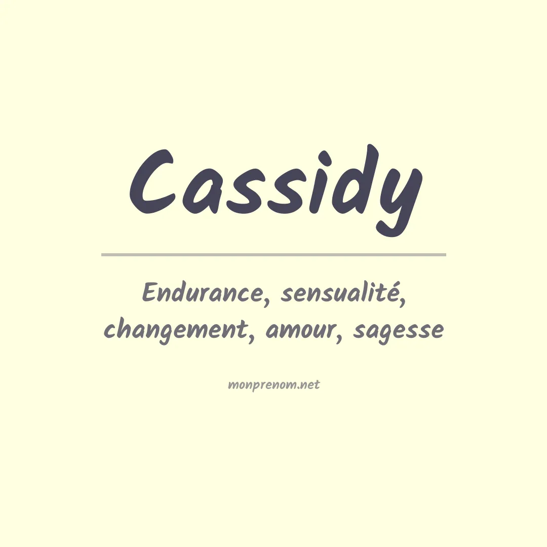 Signification du prénom Cassidy