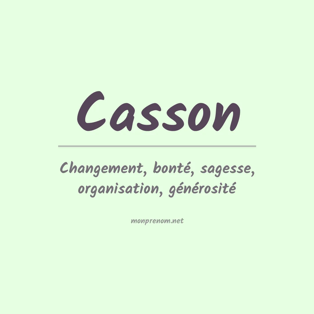 Prénom Casson