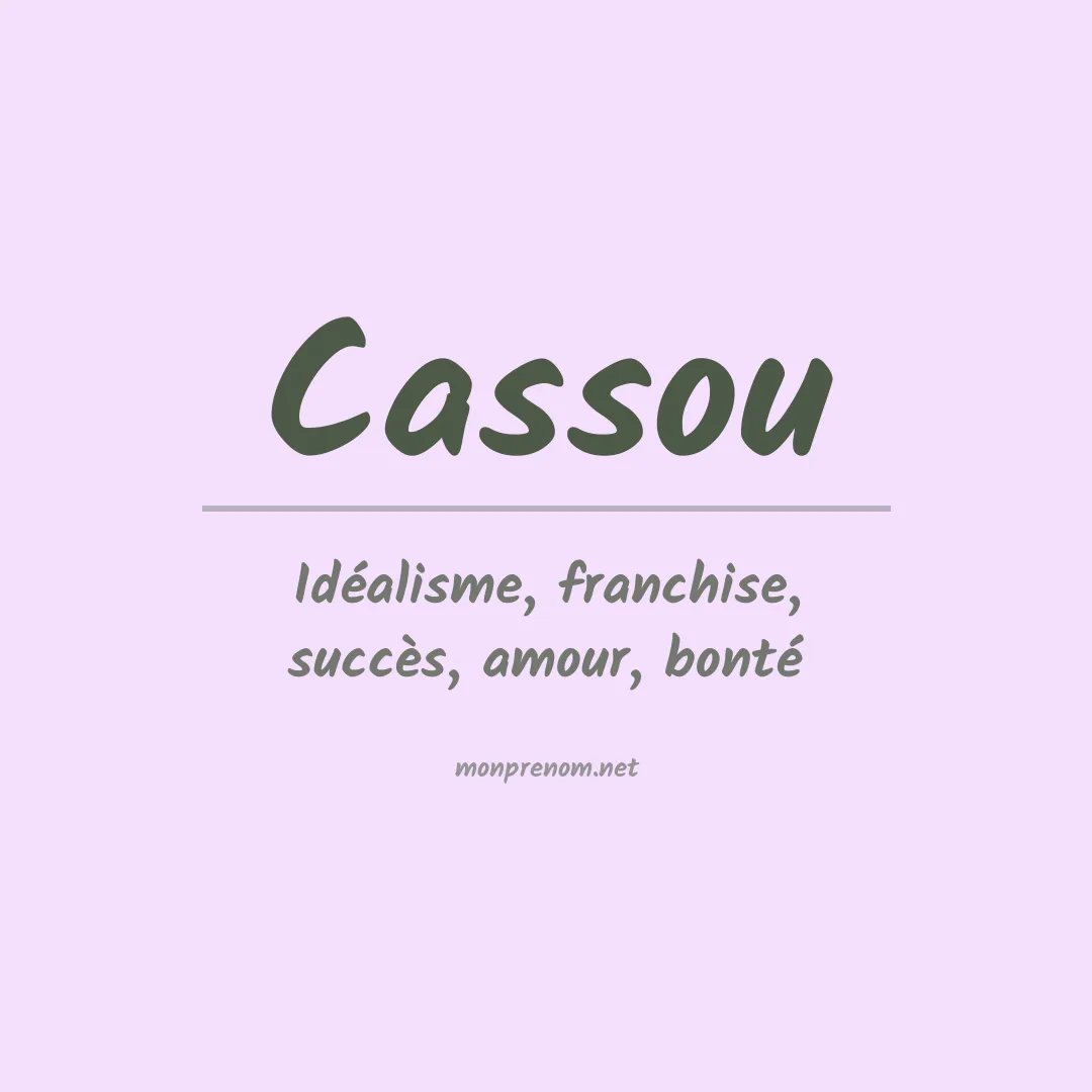 Signification du prénom Cassou