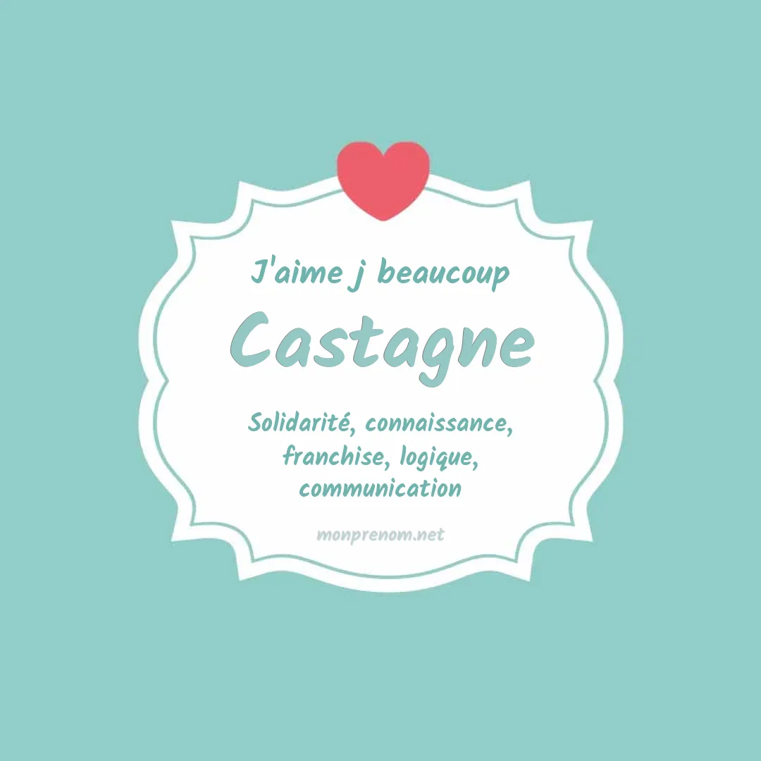 J'aime beaucoup Castagne