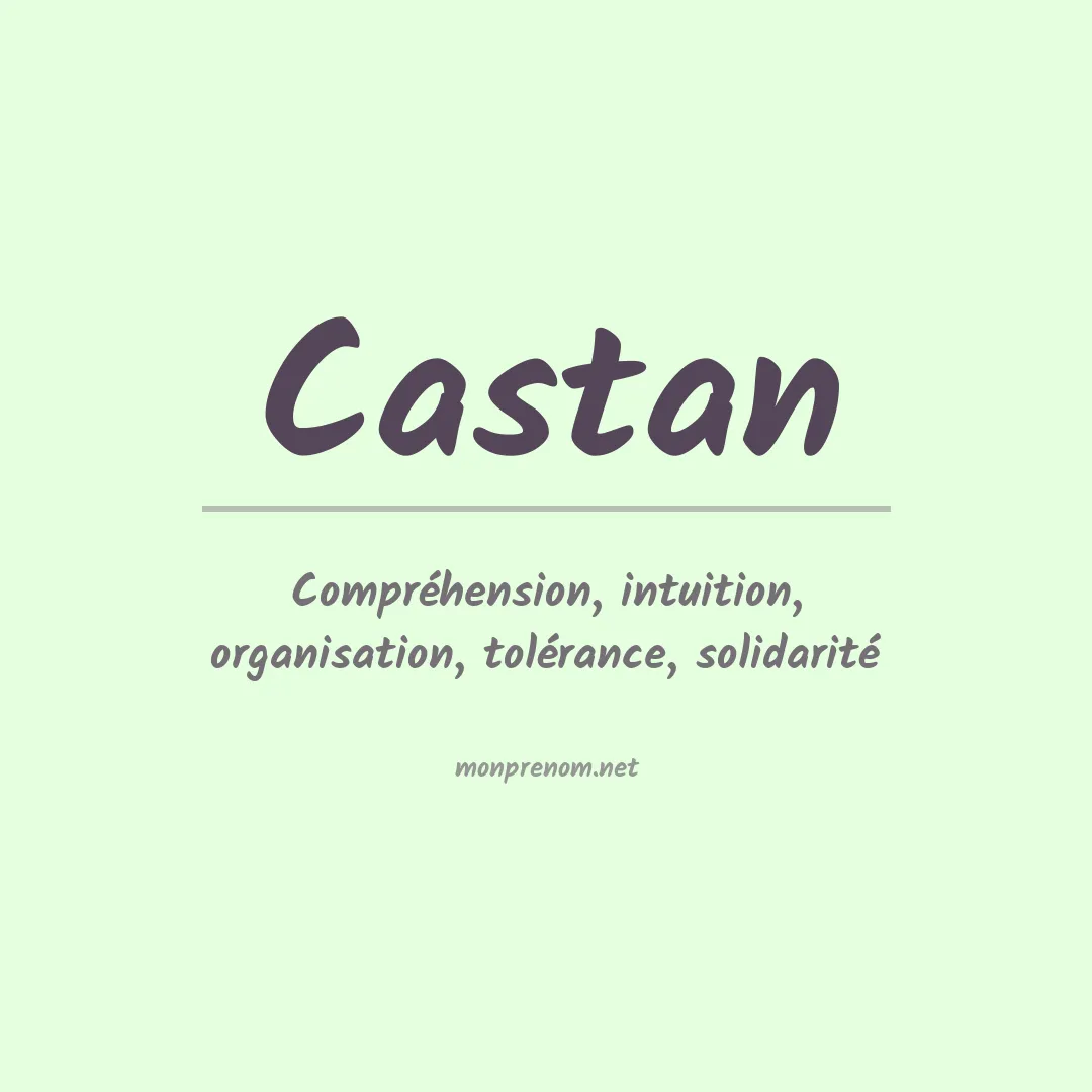 Signification du prénom Castan