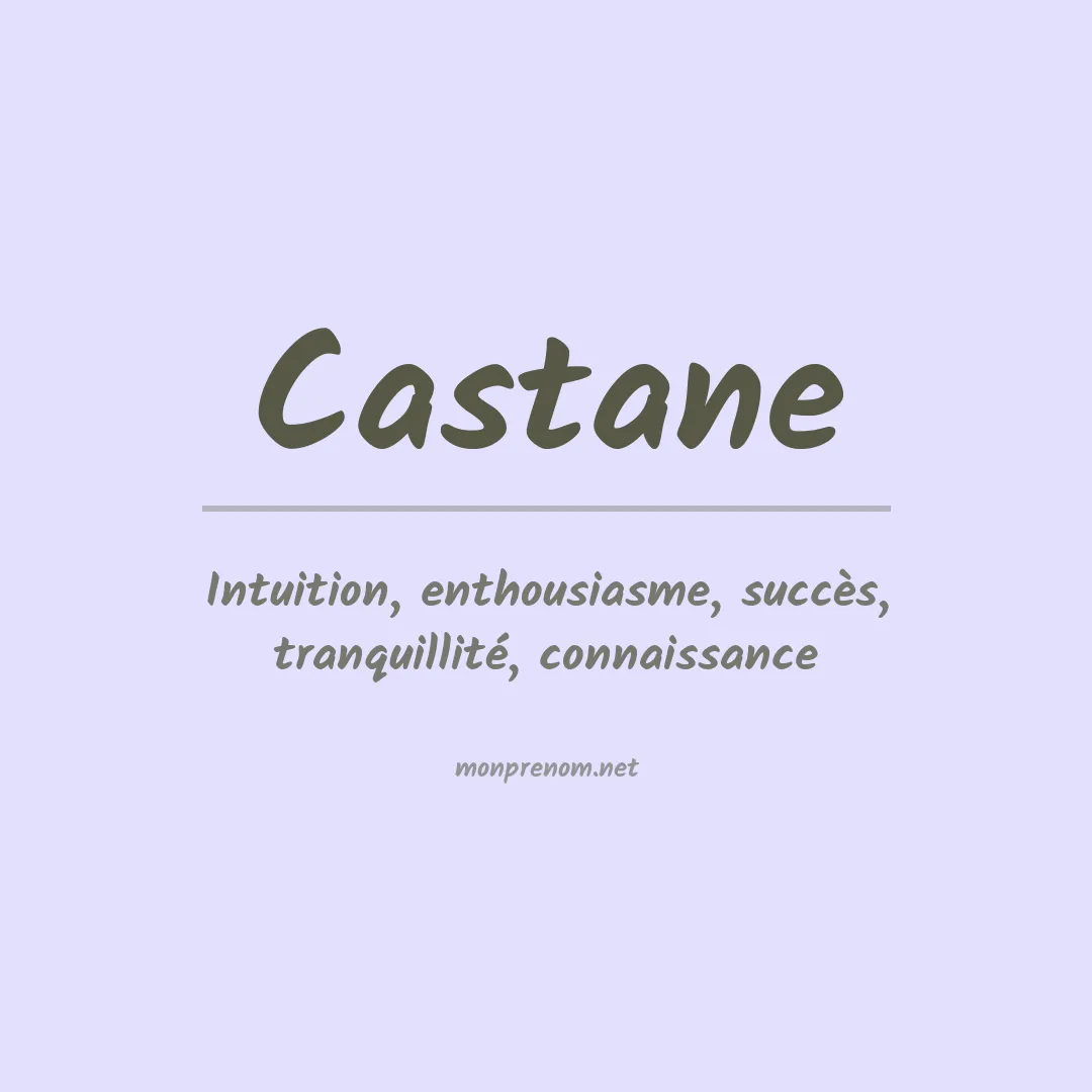Signification du prénom Castane
